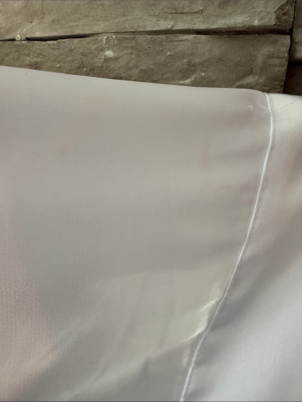 David's Bridal White Bride Robe with Rhinestone Script - Picture 7 of 9